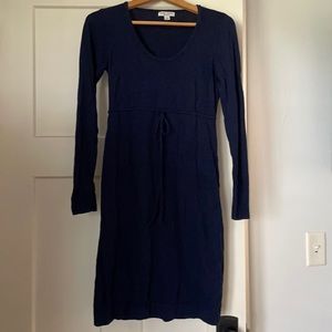 Navy maternity sweater dress